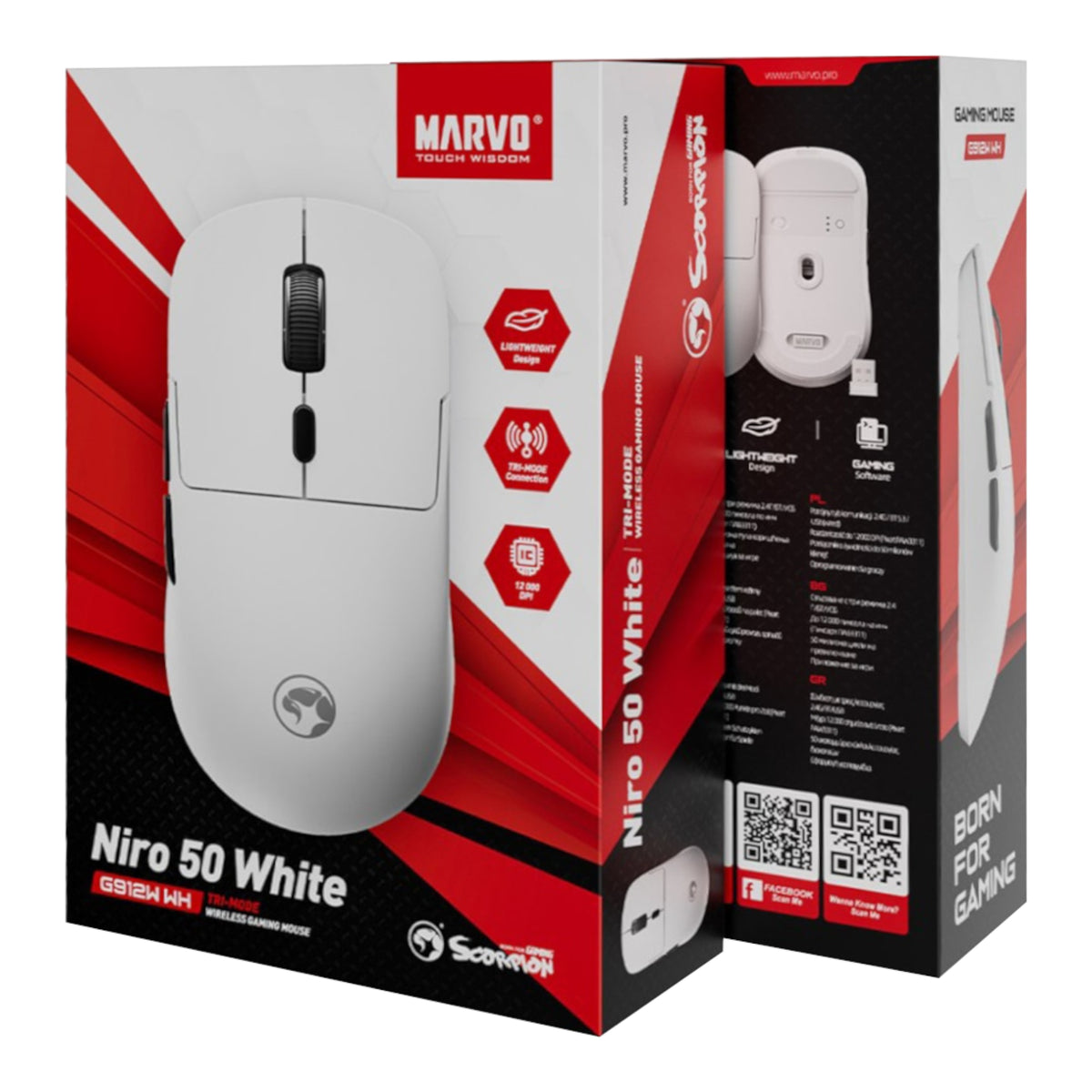 Mouse Gaming Inalámbrico Marvo G912w Óptico 12000dpi