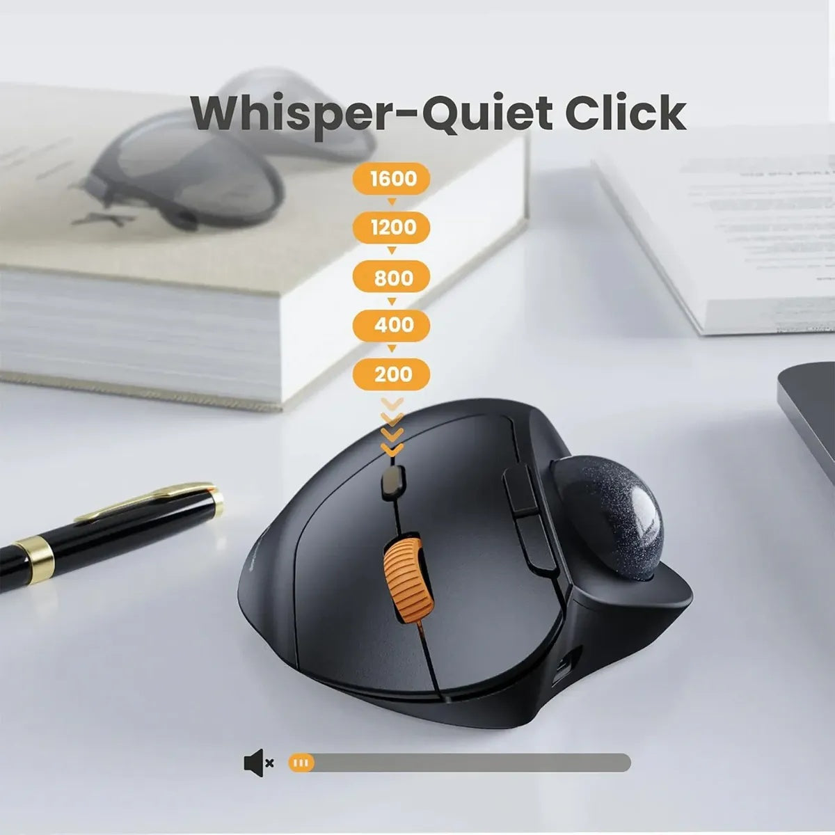 Mouse Con Trackball Diestro Ergonómico Inalámbrico ProtoArc Em04