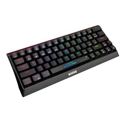 Teclado Gaming Bt Español Marvo Kg962w Mecánico Retroiluminado