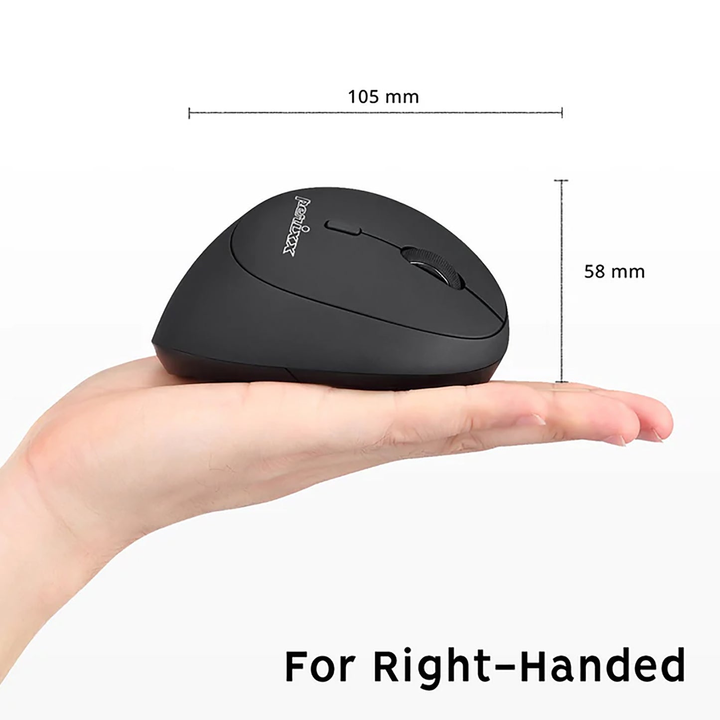 Mouse Ergonómico Vertical Derecho Perixx 719 Diginet Color Negro